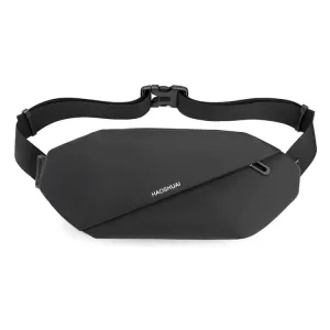 HAOSHUAI 1100-20 Men Waist Bag Outdoor Running Mobile Phone Bag(Black)