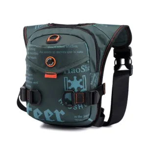 HaoShuai 5126 Outdoor Riding Leg Bag Multifunctional Sports Men Chest Bag Portable Waist Bag Messenger Bag(Dark Green)