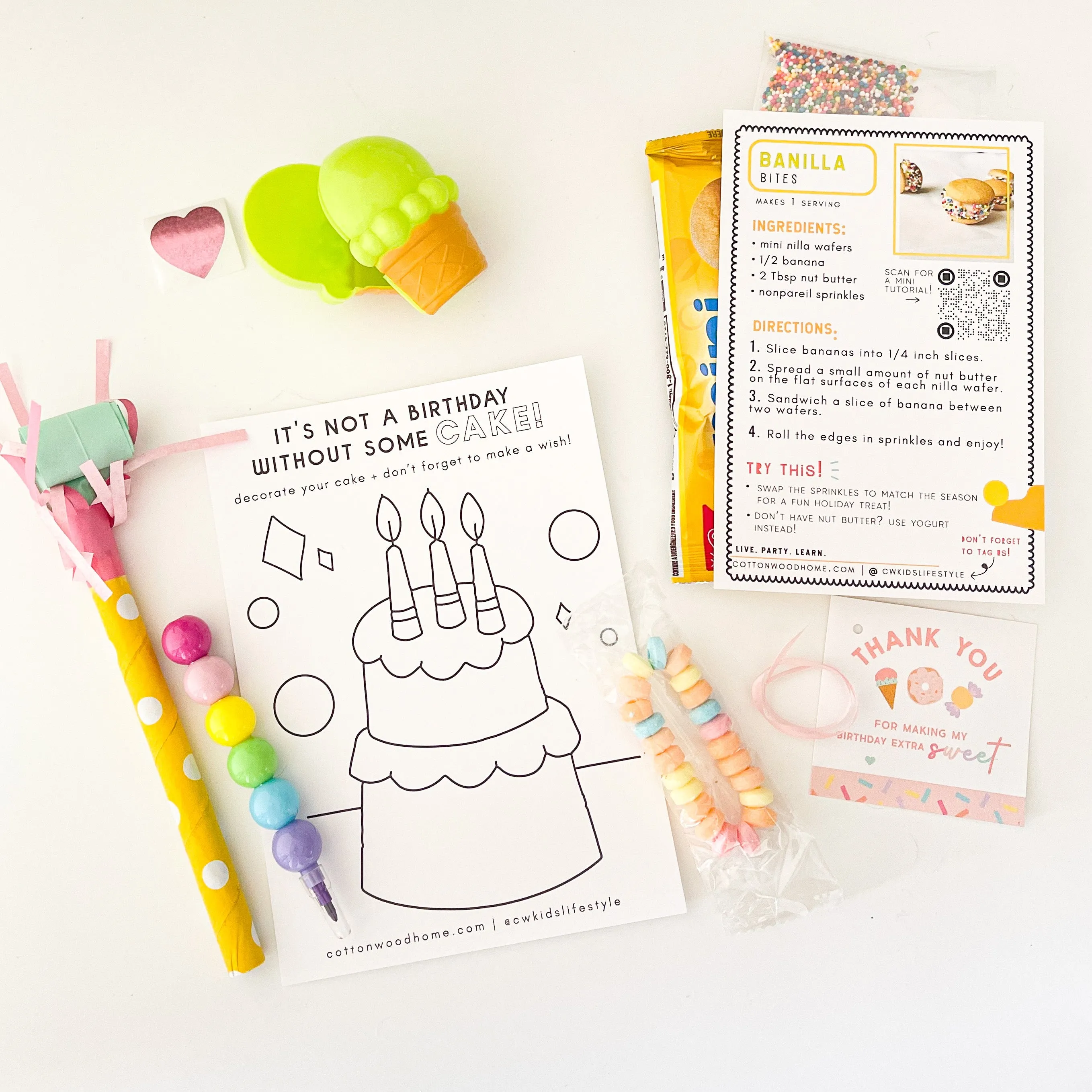 Ice Cream Sweets Party Favor Bag