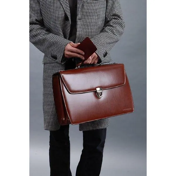 Jack Georges Elements Collection Double Gusset Flapover Briefcase