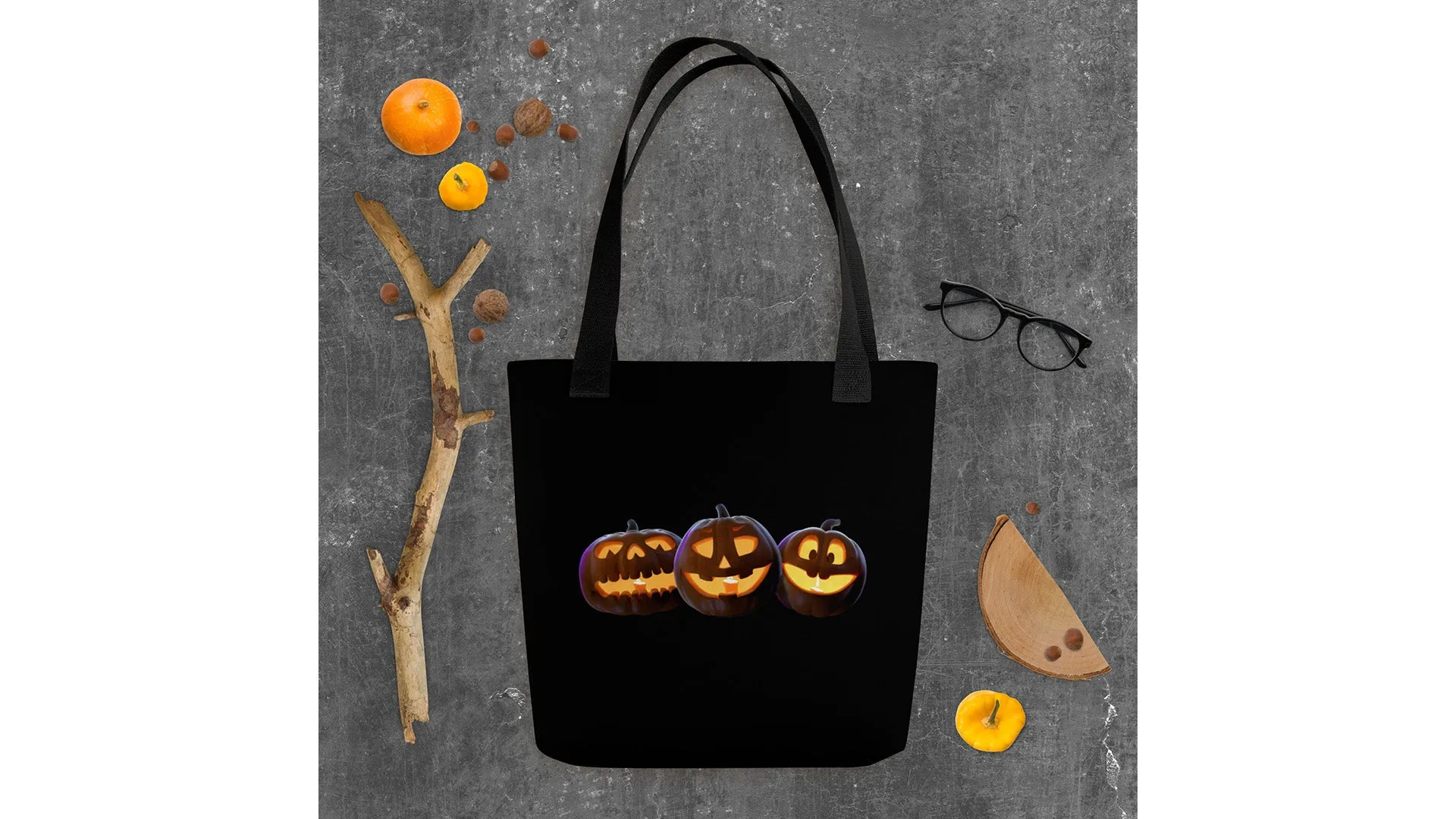 Jack-O-Lantern Jamboree Trio Tote Bag