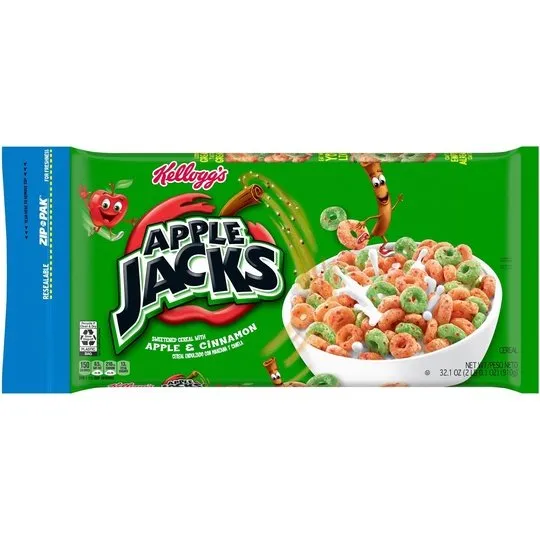 Kellogg's Apple Jacks Original Cold Breakfast Cereal, 32.1 oz