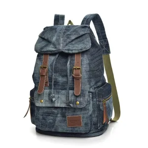 Large Capacity Denim Laptop Backpack