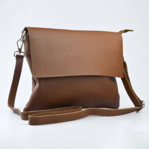 Leather Ladies Crossbody Bag With 2 Straps