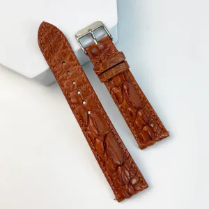 Light Brown Alligator Hornback Leather Watch Band | Crocodile Quick Release Replacement Strap | DH-89