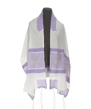 Lilac Dawn Tallit for women, Bat Mitzvha Tallit, Silk Tallit, Feminine Tallit, Women's Tallit Prayer Shawl