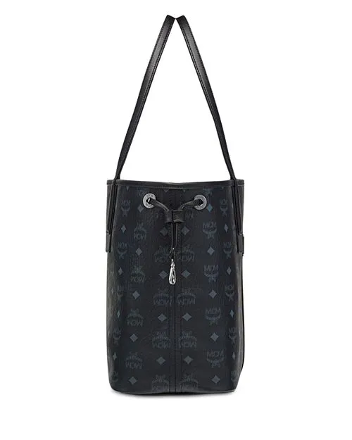 Liz Medium MCM Reversible Tote Bag Black