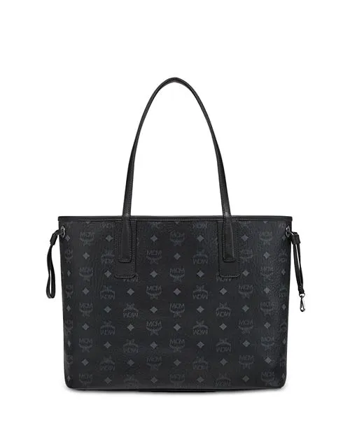 Liz Medium MCM Reversible Tote Bag Black