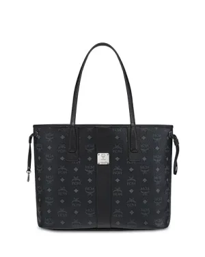 Liz Medium MCM Reversible Tote Bag Black