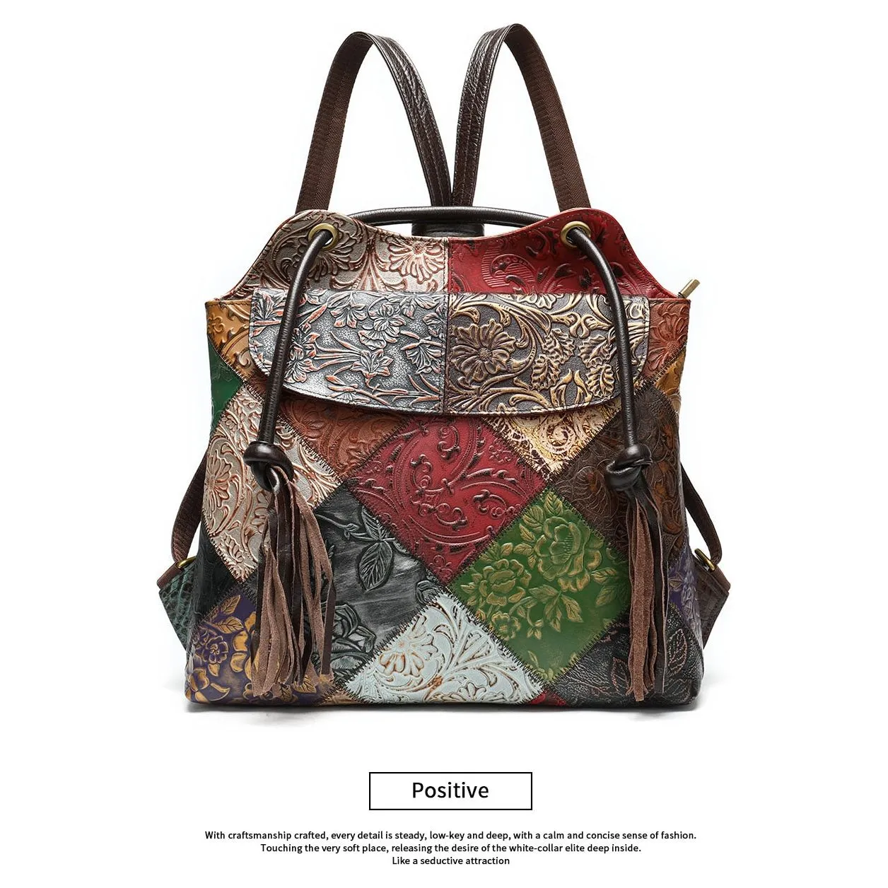 Luxury Bohemian Exotic Texture Applique Mini Daypack