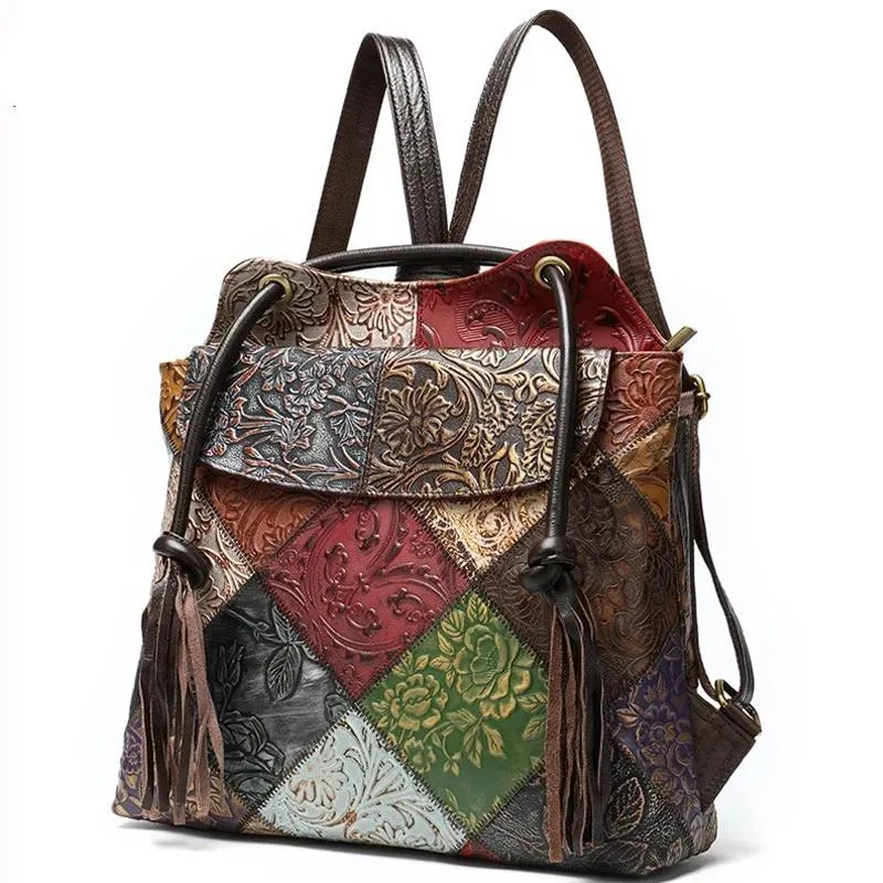 Luxury Bohemian Exotic Texture Applique Mini Daypack