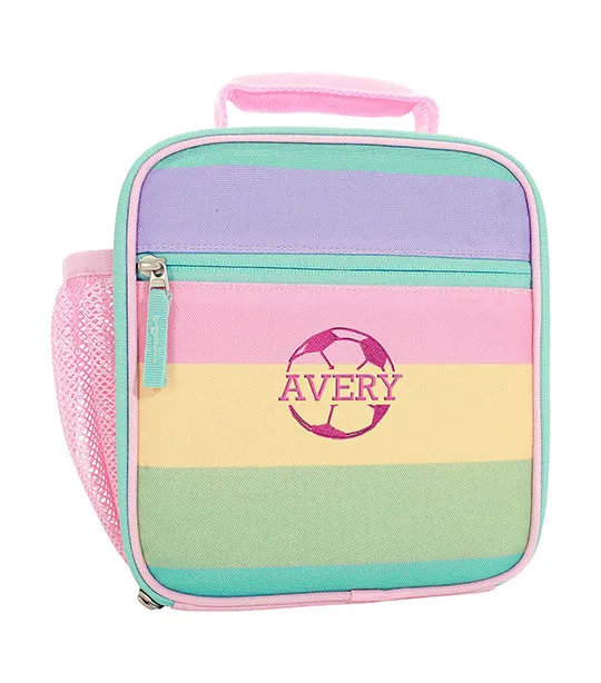 Mackenzie Pastel Multi Stripe Lunch Box