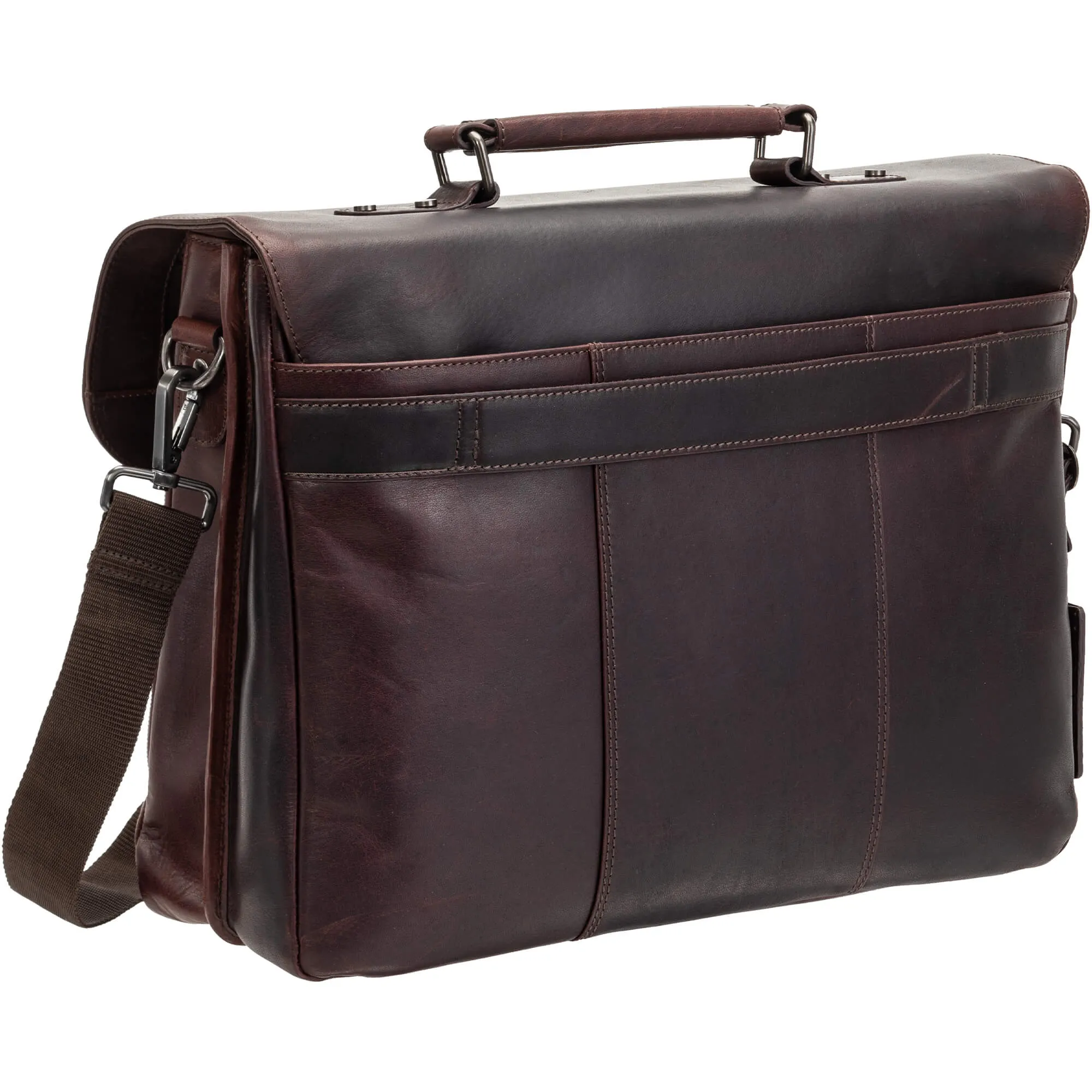 Mancini BUFFALO Double Compartment Briefcase for 15.6" Laptop/Tablet