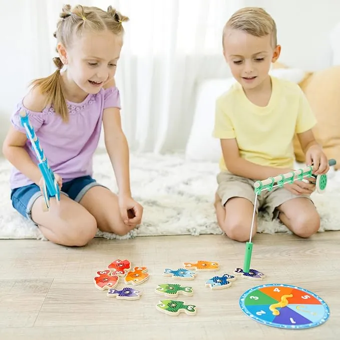 Melissa & Doug Wooden Count and Catch Fishing Play