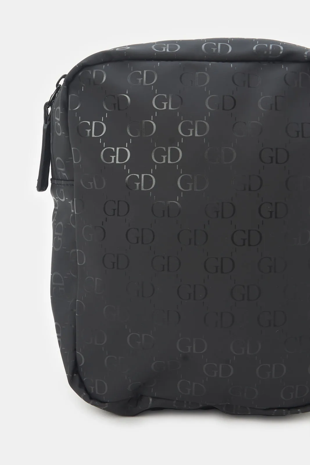 Men Black Printed Cross Body Bag