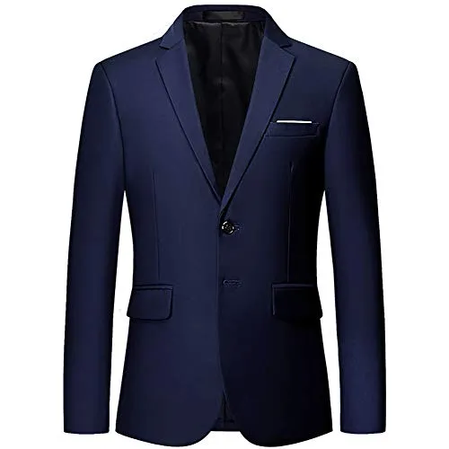 Men Slim Fit Suit Jacket Sport Coats Formal Dress Jacket 2 Button