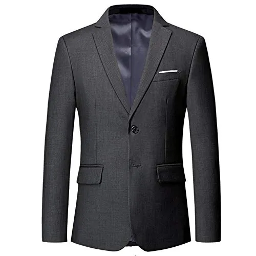 Men Slim Fit Suit Jacket Sport Coats Formal Dress Jacket 2 Button