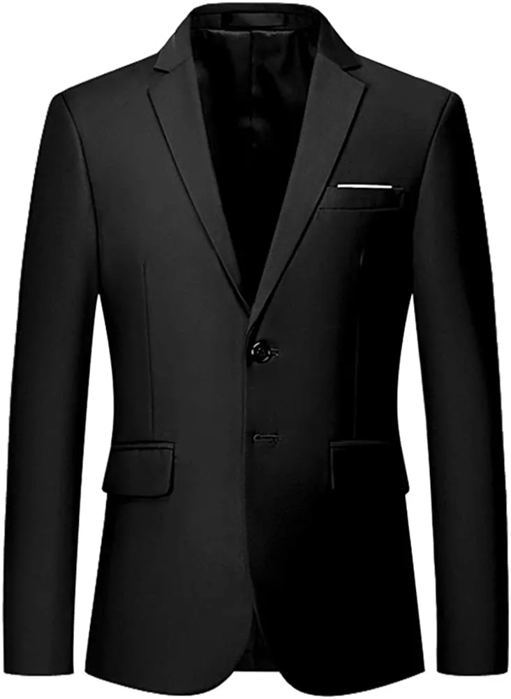 Men Slim Fit Suit Jacket Sport Coats Formal Dress Jacket 2 Button