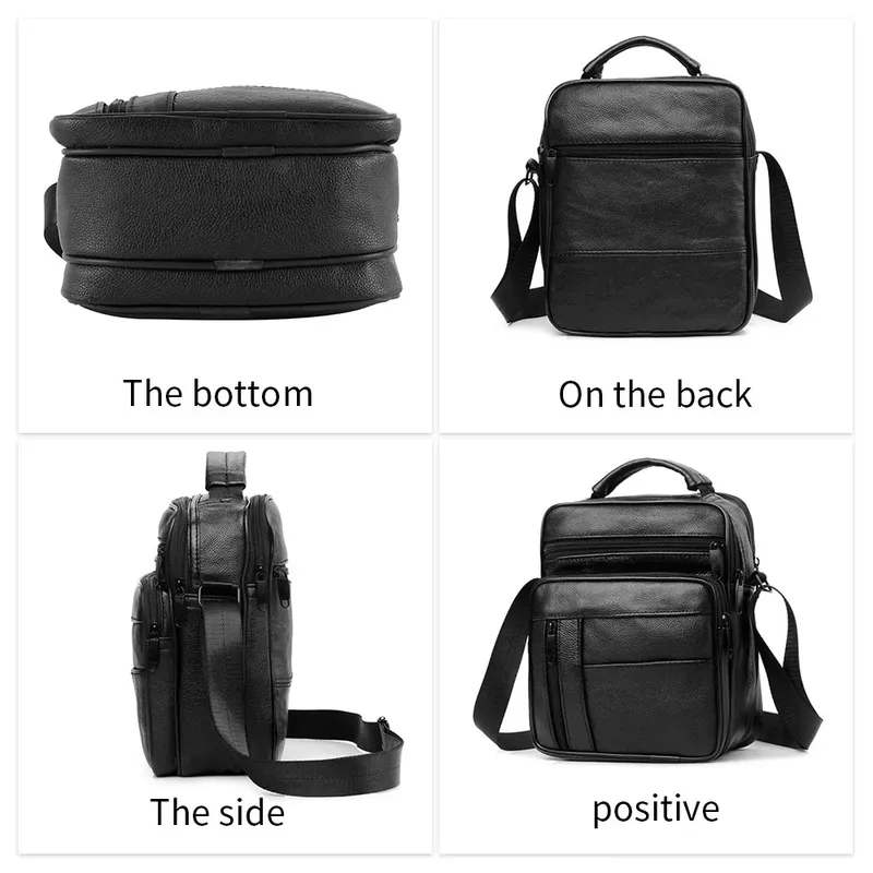 Men's Genuine Leather Shoulder Cross Body Bag