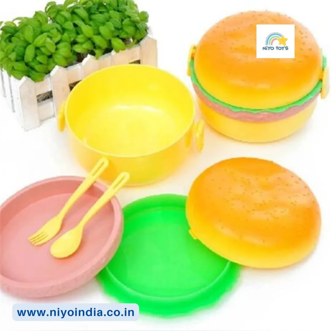 Niyo Burger Shape Lunch Box for Kids