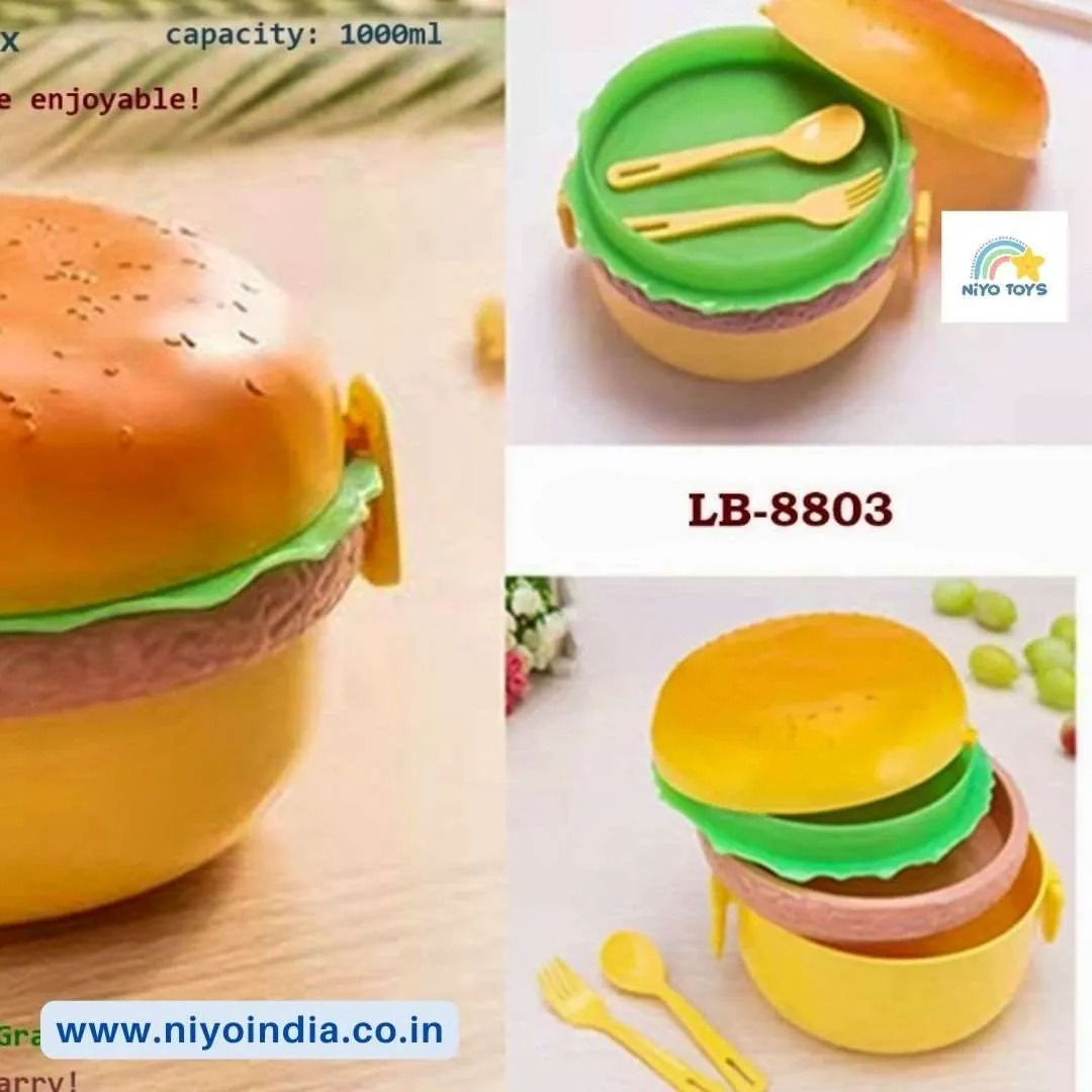 Niyo Burger Shape Lunch Box for Kids