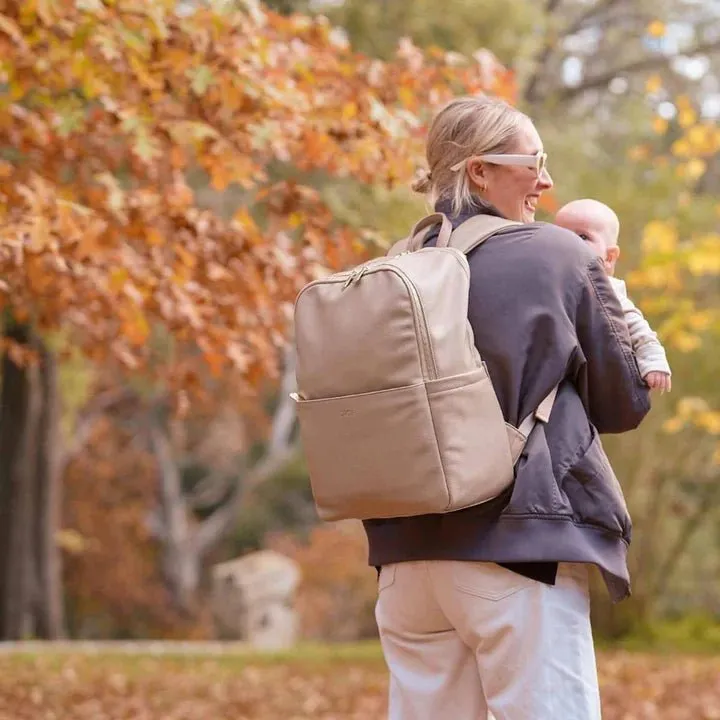 OiOi Multitasker Nappy Backpack - Oat Vegan Leather