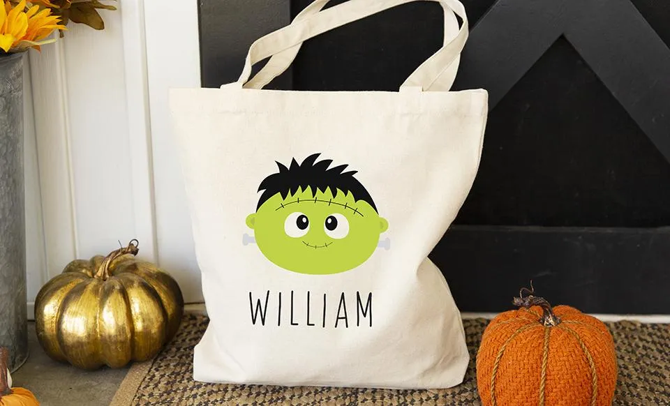 Personalized Kids Halloween Tote Bags