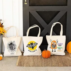 Personalized Kids Halloween Tote Bags