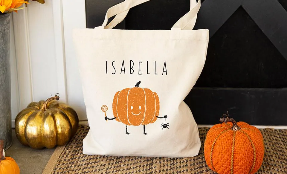 Personalized Kids Halloween Tote Bags