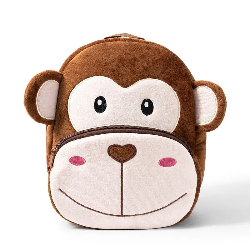 Plush Cartoon Shape Backpack For Kids