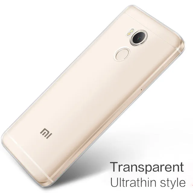 PZOZ Xiaomi RedMi 4 Case Silicone Cover Original Xiaomi RedMi 4 Pro Slim Transparent Protection Soft Shell Redmi 4X Redmi 4A