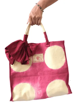 Red Tie Dye Tote Bag