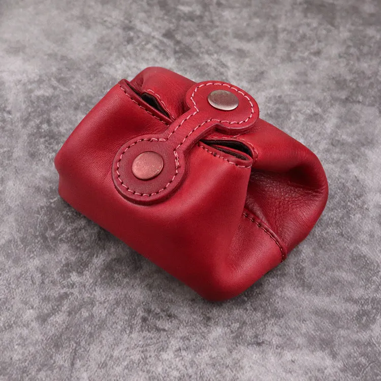 Retro Leather Mini Portable Coin Bag Storage Bag