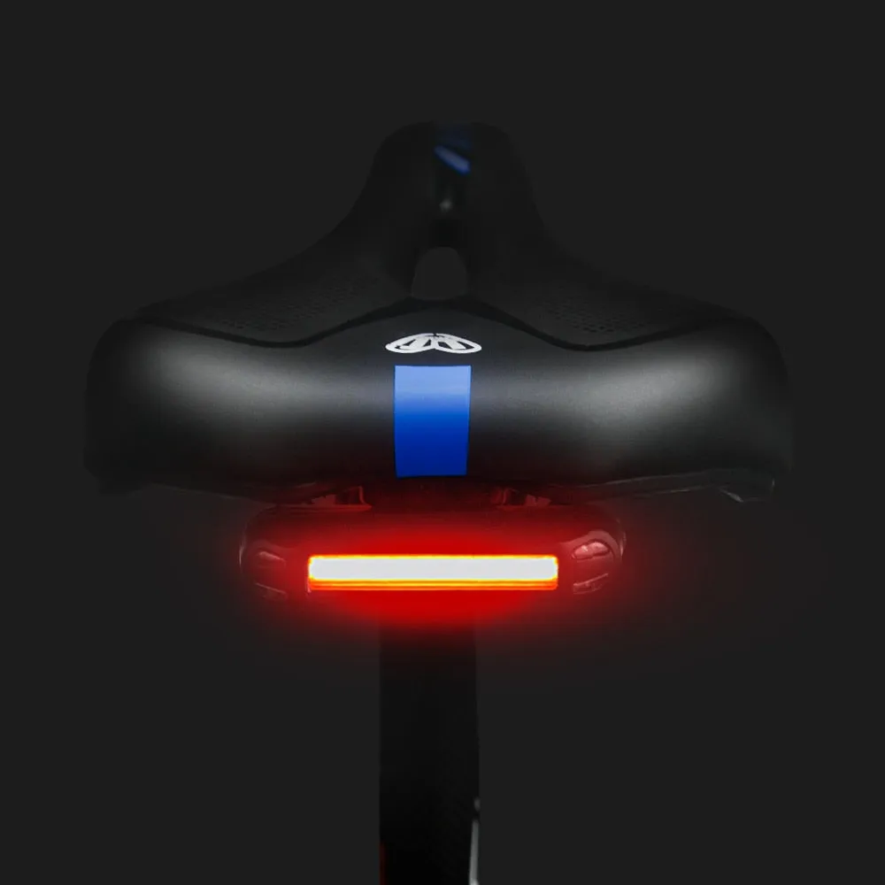 Road Bike Saddle MTB Bicycle Seat With Warning Taillight USB Charging