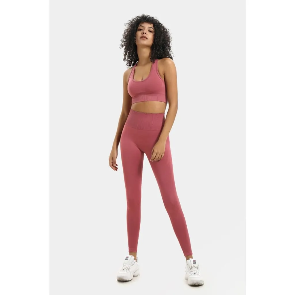 Seamless Racerback Sports Bra & High Stretch Leggings Set