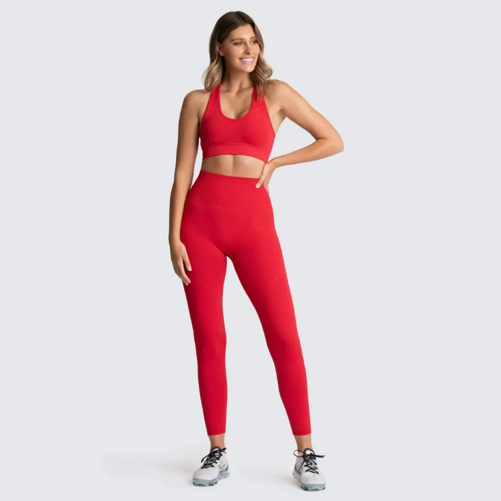 Seamless Racerback Sports Bra & High Stretch Leggings Set