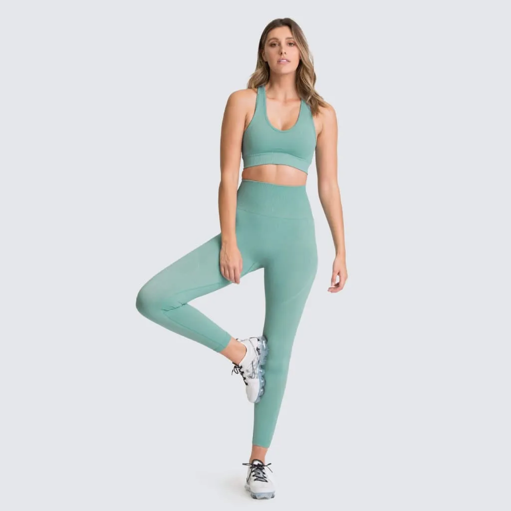 Seamless Racerback Sports Bra & High Stretch Leggings Set