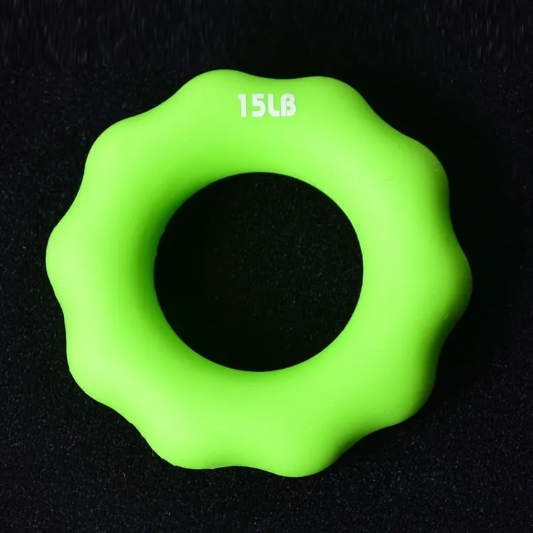 Silicone Finger Marks Grip Device Finger Exercise Grip Ring, Specification: 15LB (Green)