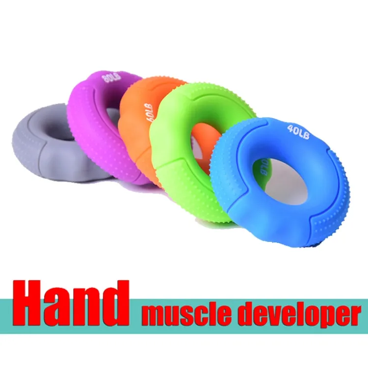 Silicone Gripper Finger Exercise Grip Ring, Specification: 40LB (Dot Blue)