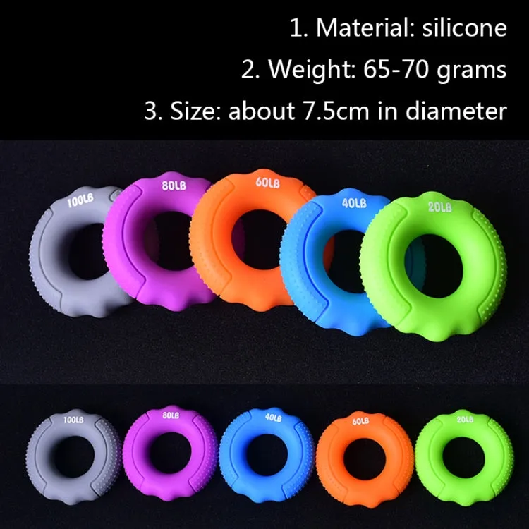 Silicone Gripper Finger Exercise Grip Ring, Specification: 40LB (Dot Blue)