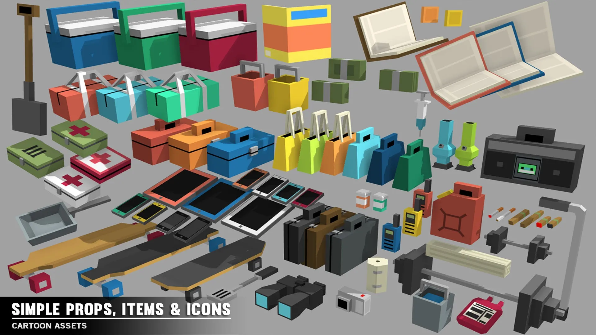 Simple Props/Items/Icons - Cartoon Assets