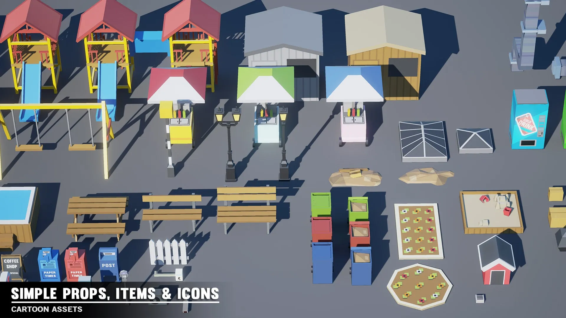 Simple Props/Items/Icons - Cartoon Assets