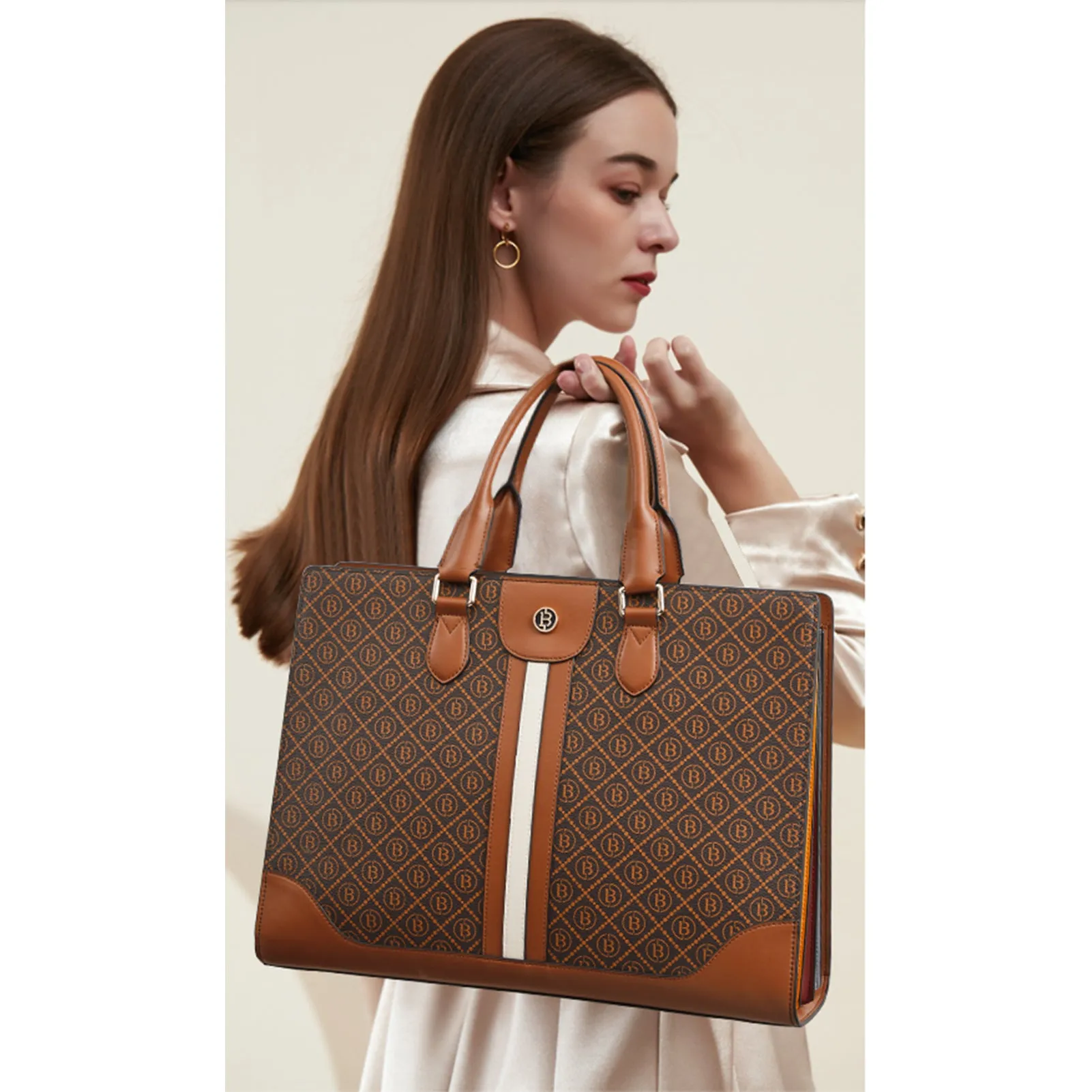 Stroud Vintage Leather Briefcase — Fashion Round