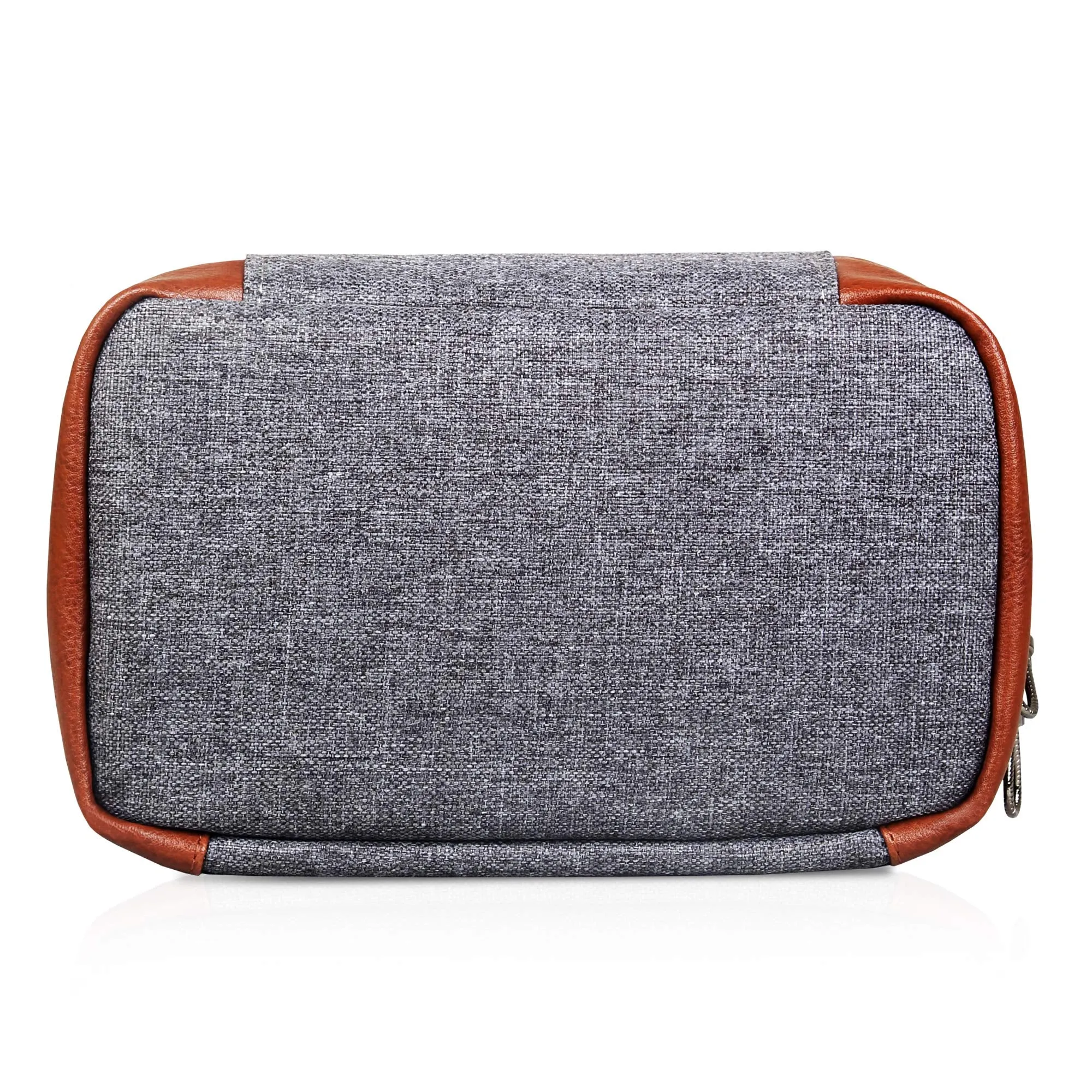 The Clownfish Scholar Series Multipurpose Polyester Travel Pouch Pencil Case Toiletry Bag Shaving Kit Bag for Men Make-Up Pouch Cosmetic Case for Women Travel Kit for Men (Grey)