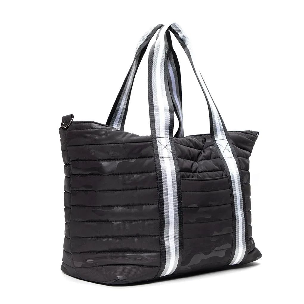 Think Royln - Wingman Tote Bag in Black Noir w/ Camo Web