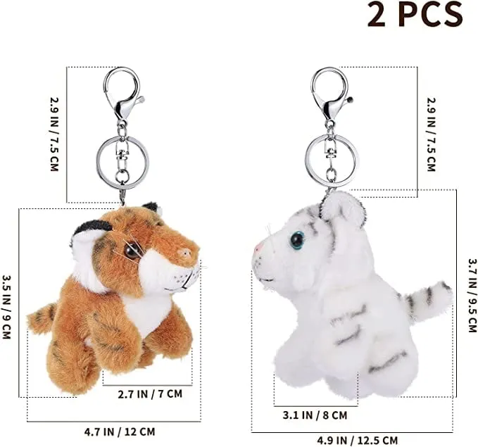 Tiger plush keychains