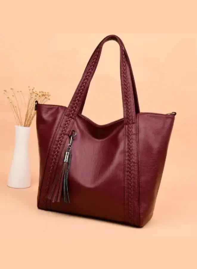 Two Pcs Leather Tote Bag for Women