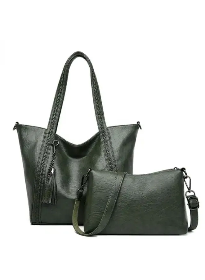 Two Pcs Leather Tote Bag for Women