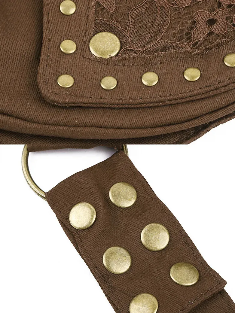 Unisex Renaissance Functional Studded Waterproof Waist Bag