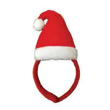 Velour Santa Hat on a Headband